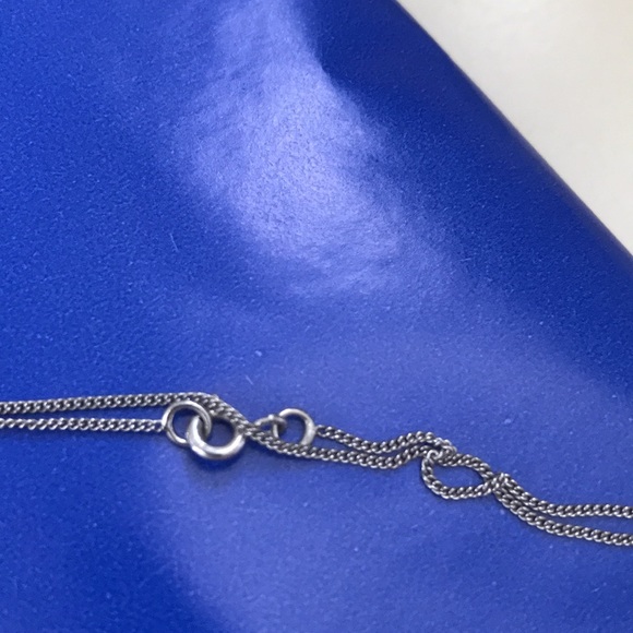 BLUE AND SILVER CHRISTIAN CROSS WITH SILVER CHAIN - Picture 4 of 4